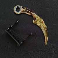 Dragon Karambit Mteal Model Game Peripherals Cosplay Prop Outdoor Sports Simulation Prop Boys Scale Safety Knife Toys Boys