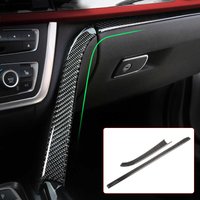 Carbon Fiber Car Co-pilot Panel Decoration Cover Trim Glove Box Switch Frame Sticker For BMW 3GT F30 F32 F34 Interior Accessorie
