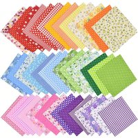 42-Piece Set 5 Inch Floral Series Quilted Fabric Squares, Suitable for Sewing and DIY Craft Quilting Materials