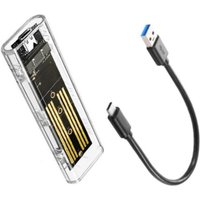 Transparent M.2 SSD Enclosure NGFF USB 3.1 Mobile Hard Drive Box for Storage And Data Transfer
