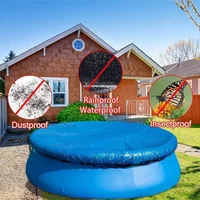 6/8/10/12FT Round Swimming Pool Protective Cover For Round Inflatable Family Pool Outdoor Dust Cover Pe Insulation Film