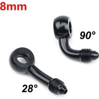 M8 Aluminum Alloy Hydraulic Reinforced Brake Clutch Oil Hose Line Pipe Banjo Fitting For Motorcycle ATV Dirt Bike Buggy