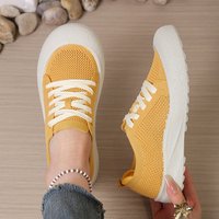 Spring Autumn New Style Women's Breathable Mesh Shoes - Anti-slip Soft Soles - Comfortable Casual Shoes - Laced Casual Shoes