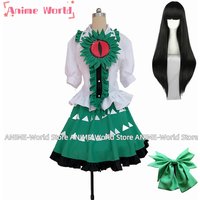 《Custom Size》Anime TouHou Project Reiuji Utsuho Cosplay Costume WIG