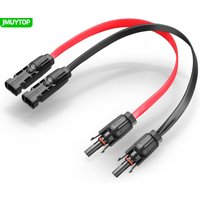 JMUYTOP 12AWG Solar Panel Cable 4mm2 Flat Solar Photovoltaic Cord 30A window Balcony Solar Wire For ecoflow/Anker/allpower
