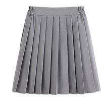JK Uniform Skirt Academy Style School Class Dress Elastic Waist Clothing Grey Pleated Skirts Basic Accessories Magic Props Party