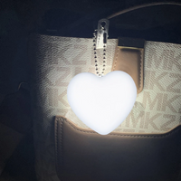 1pcs LED Purse Lights Charms for Night Walks Charms, Automatic Sensor Glow Heart Handbag Light Keychain Accessories
