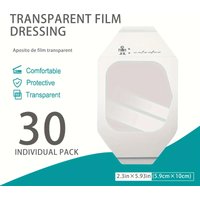 30-pack transparent film dressings - self-adhesive bandages, suitable for wound, postoperative or intravenous infusion protectio