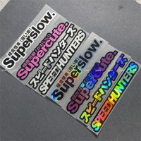 Japanese Text Stickers Speedhunters Superslow Supercute Motocross Bike Bicycle Cycling Race Decal Car Styling Graphic