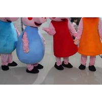 Cosplay Pig Family Mascot Costume Anime Cartoon Parent-Child Role Play Clothing Funny Carnival Party Performance Outfits Props G