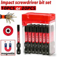 10/20 Piece Set of Precision-Grade T20 Torx Screwdriver Bits, 50mm, Wear-Resistant and Durable, Long Service Life, Preferred Choice for Repair Tools
