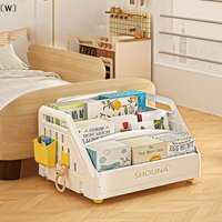 〔W〕Simple Bookshelf Large Capacity Bookshelf Storage Rack Bedroom Bookshelf Storage Rack Easy To Assemble Bookcase Stackable