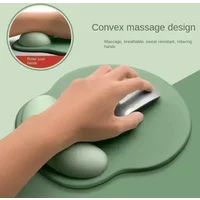 1pcs Non-slip Mouse Pad Comfortable Wrist Rest Mouse Pad Soft Mouse Pad Wrist Rest Computer Desktop Green Silicone Mouse Pad