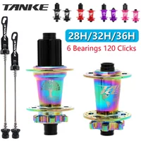 TANKE 120 clic Hub 6 roulements vtt VTT moyeu avant arrière à HG 28 32 36 trous frein à disque moyeux de vélo 8 9 10 11 12 vitesses