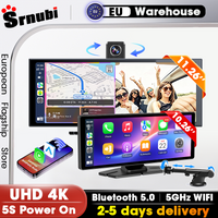 10,26/11,26'' 4K DVR Kabelloses CarPlay Android Auto Dashcam Navigation GPS Armaturenbrett HD-Videorekorder 5G WLAN Bluetooth FM AUX