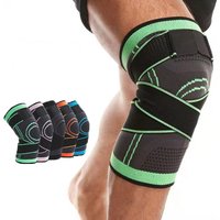 Lace-Up Pressure Sports Knit Knee Pads Kneecap Protection Running Basketball Mountain Bike Badminton Knee Pads