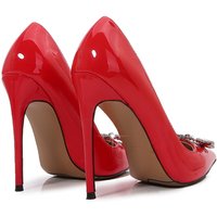 High Heel Pumps Women Sexy Temperament Shoes Pointed Toe Work Shoes Wedding Party 12cm Heel Stilettos Plus Size 35-46