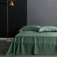 Natural Mulberry Silk Flat Sheet High-Quality Solid Color Bedsheet Single Double Queen King Size Bedding Cover