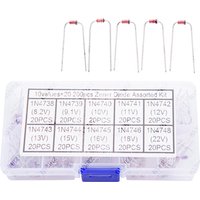 10Values*20PCS 8.2V 9.1V 10V 11V 8.2V~22V Zener Diode Assortment diy kit Electronic set pack 12V 13V 15V 16V 18V 22V