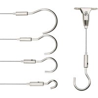 1.5mm 304 stainless steel cable hook set with adjustable suspension hook, movable suspension code, cable suspension rope