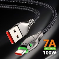100W Fast Charger Upgrade 7A USB Type A to C Cable Type C Durable Data Wire Type-C Fast Charger for HUAWEI Xiaomi Samsung
