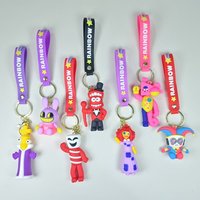 Anime Keychain The Amazing Digitals Circus Kids Classic Toys Car Bags Key Ring Fashion Pendant Decoration Children Birthday Gift
