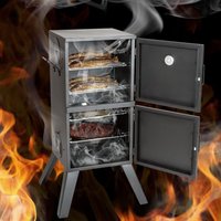 Heavy-Duty Barbecue Square Vertical Barrel Charcoal BBQ Meat Fish Smoker