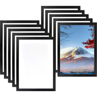4 Pack A4 Magnetic Picture Frame with Adhesive Backing Magnetic Sign Holder Frame for Office School Window Door Cubicle Tile