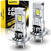 AUXITO 2Pcs 12V 30000LM H7 LED Headlight Bulb Canbus Error Free 6500K 70W High Power Best H7 LED 360 CSP Head Lamp Super Bright