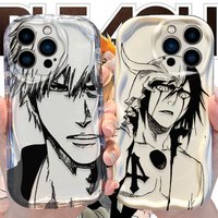 Anime Bleach Wave Case for iPhone 16 15 14 Pro Max 13 12 Mini 11 XS X XR 8 7 Plus SE 2022 2020 Soft Shockproof Back Cover Funda