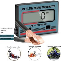 Handheld Digital Induction Chainsaw Tachometer Gasoline Engine Tachometer, LCD Display Tach Gauge for Chainsaw Lawn Motorcycle
