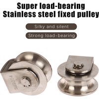 Stainless Steel Heavy Duty Roller Wheel Bearing Pulley Wheel Pulley Strong Load-bearing Pulley 48mm Wheel Diamete