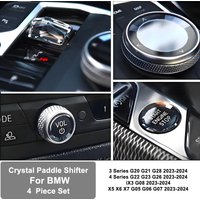 Crystal Gear Paddle Shift Knob Set For BMW G20 G21 G22 G23 G26 G28 IX3 G08 X5 G05 X6 G06 X7 G07 2023 2024