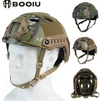BOOIU Fast Tactical Helmets ABS Adjustable Knob Disguise CP Airsoft Helmet Outdoor Sports Hunting CS Military Protect Equipment