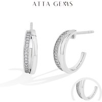 ATTAGEM New Classic Moissanite Earrings Women 925 Sterling Silver Earring Luxury High Quality Pass Diamond Test ForParty Jewelry