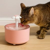 50Oz/1.5L Automatic Pet Water Dispenser, USB Powered, Silent Circulation, Floral Design, Suitable for Cats and Dogs of All Sizes, No Batteries Required, Durable and Easy to Clean, Suitable for Home