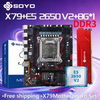 X79 DUAL Game Motherboard RAM 8G*1 E5 2650 V2 CPU DDR3 Computer components PCgamer kit Intel Xeon TPM2.0 PCIE3*16 LGA2011 office