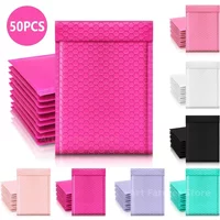 50Pcs Delivery Package Packaging Pink Small Business Supplies Envelopes Shipping Packages Bubble Envelope Packing Bag Mailer