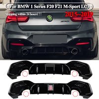 Rear Bumper Lip Plate For BMW F20 F21 118i 120i M135i M140i M-Sport 2015-2019 LCI MP Style Rear Diffuser + Red LED Lamp Bodykits