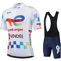 AliExpress NONE Total Energies-Cycling Jersey Sets for Men, Short Sleeve, Pro Team, Road Bike Clothing, Breathable MTB Bicycle Bib Suit, Summer