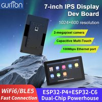 7.0-inch 1024 * 600 IPS capacitive touch ESP32P4 development board ESP32-C6 development board, with housing and camera