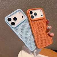 Cooling Heat Dissipation Magnetic Phone Case For iPhone 17 16 15 14 13 12 Pro Max Plus Air For Magsafe PC+Silicone Cover Coque
