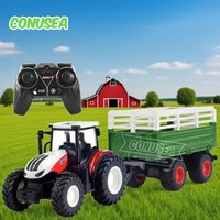 Remote Control Tractor RC Farm Truck Car Trailer 2.4G Farming Simulator Truck Miniature Farm Vehicle Toys Model Children Boy image 4