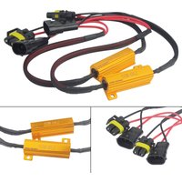 2x H11 H8 Load Resistors Wiring Harness Canbus Decoder For LED Headlight DRL Daytime Running Fog Light