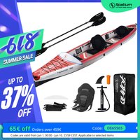Spatium 1-2-Person Inflatable Kayak Fishing Kayak – Lightweight Comfortable with Adjustable Seat Tandem Kayak, Sit on Top Kayak