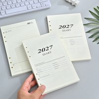 A5 2027 Journal Agenda Plannner Notebook English Loose Leaf Loose Leaf Calendar Inserts Paper Binder Notebook Refill