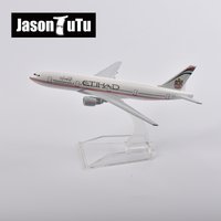 JASON TUTU 1/400 Scale Diecast Metal Etihad Airways Boeing 777 A380 Aircraft Model 16CM Miniature Authentic Collectible Gift
