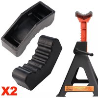 2pcs Car Lift Jack Stand Pad Rubber Slotted Adapter Frame Rail Protector Heavy Duty Universal Grip Repair Tools For Car Jack