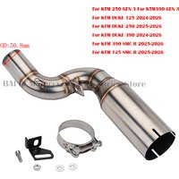 Motorcycle Exhaust System Espace Moto 50.8mm Middle Link Pipe Slip On For KTM DUKE 125 250 390 GEN3 2024 2025 2026 image 4