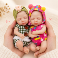 OtardDolls--1PCS/15cm Luna Mini Palm Solid bebe reborn de silicona Girl Dolls With Painted Skin Waterproof Reborn Dolls